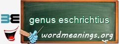 WordMeaning blackboard for genus eschrichtius